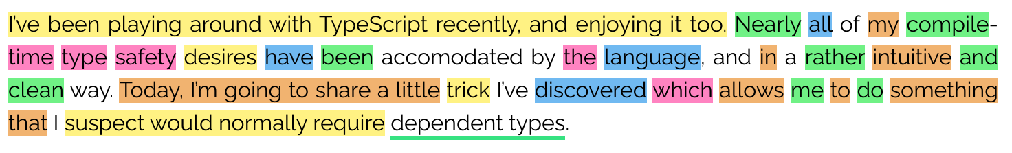 Text randomly highlighted with Matrix Highlight