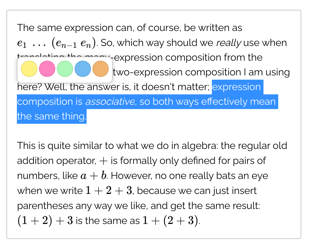 A matrix highlighting tooltip appearing over one of the sidenotes in a different article.